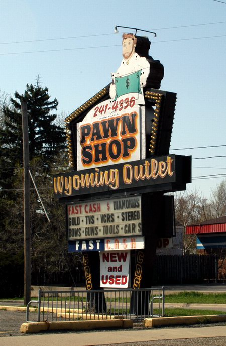 Pawn Shop And Former Burger Chef Wyoming (newer photo)