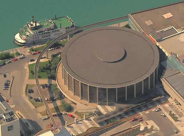 Cobo Arena Aerial (newer photo)